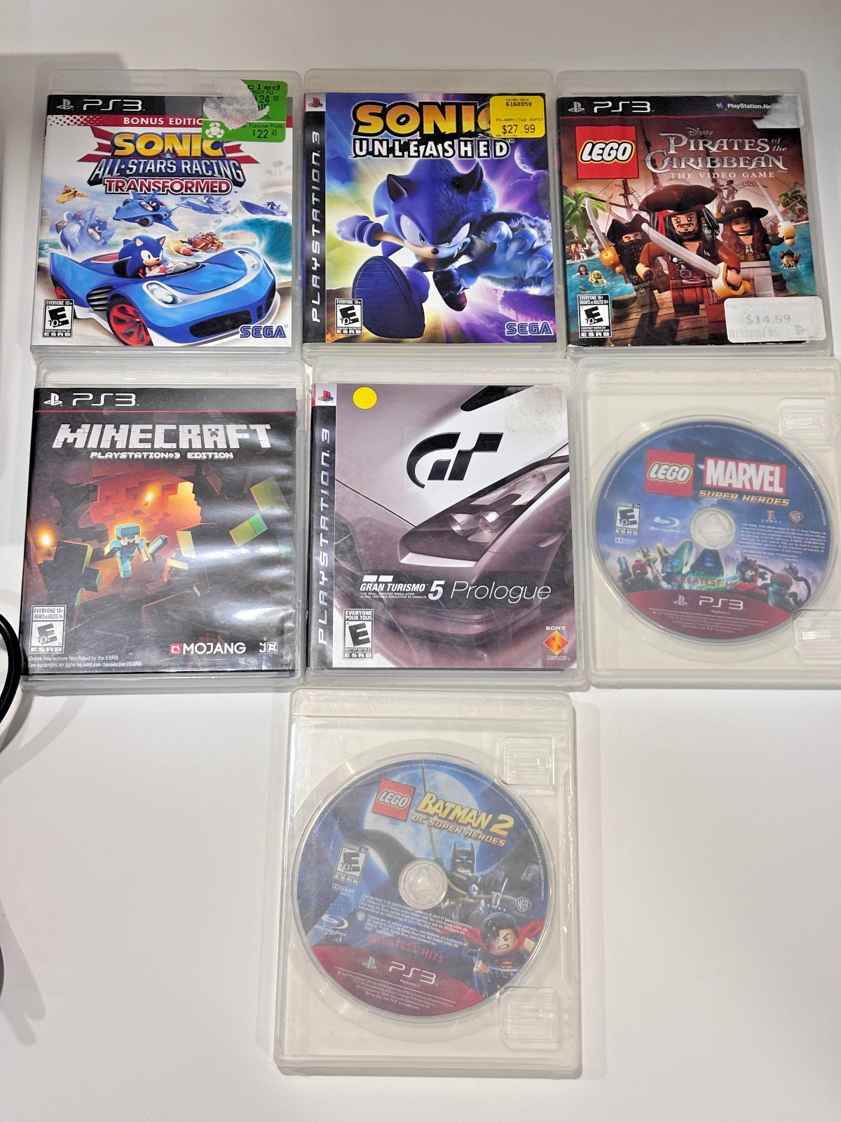 Sony PS3 Bundle (CECHK01 – 80GB) W/ OEM Sony DualShock Controllers & 7 Games!