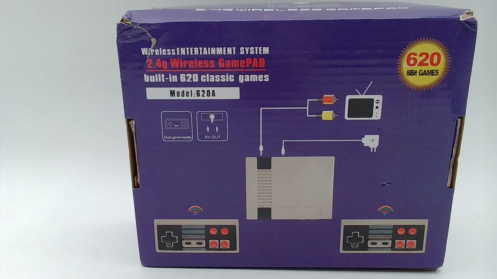 Purple Wireless Entertainment System, 2.4G Wireless Gamepad