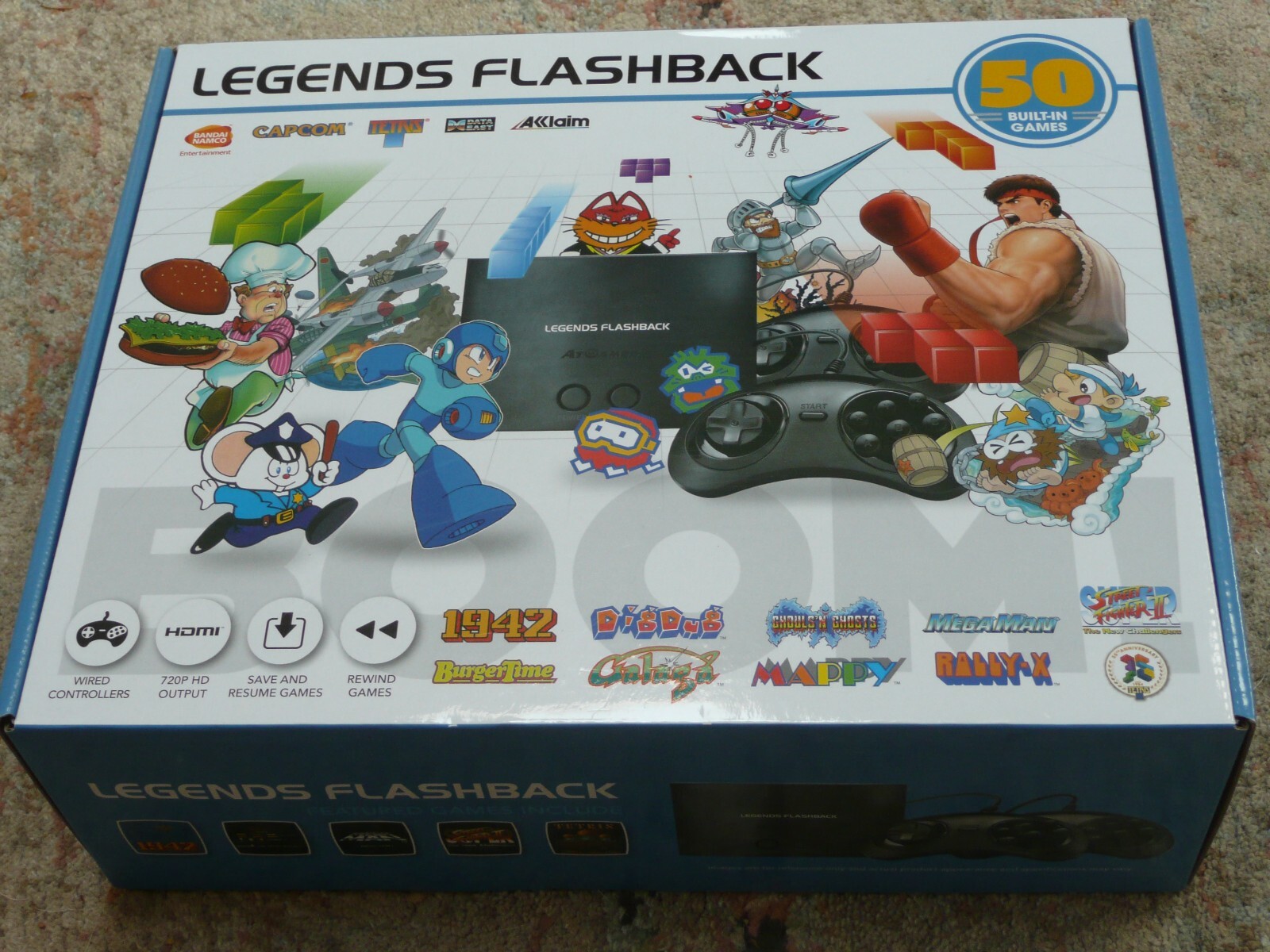 Sealed Legends Flashback Atgames 50 Built-In Games Classic Arcade Dig Dug Galaga