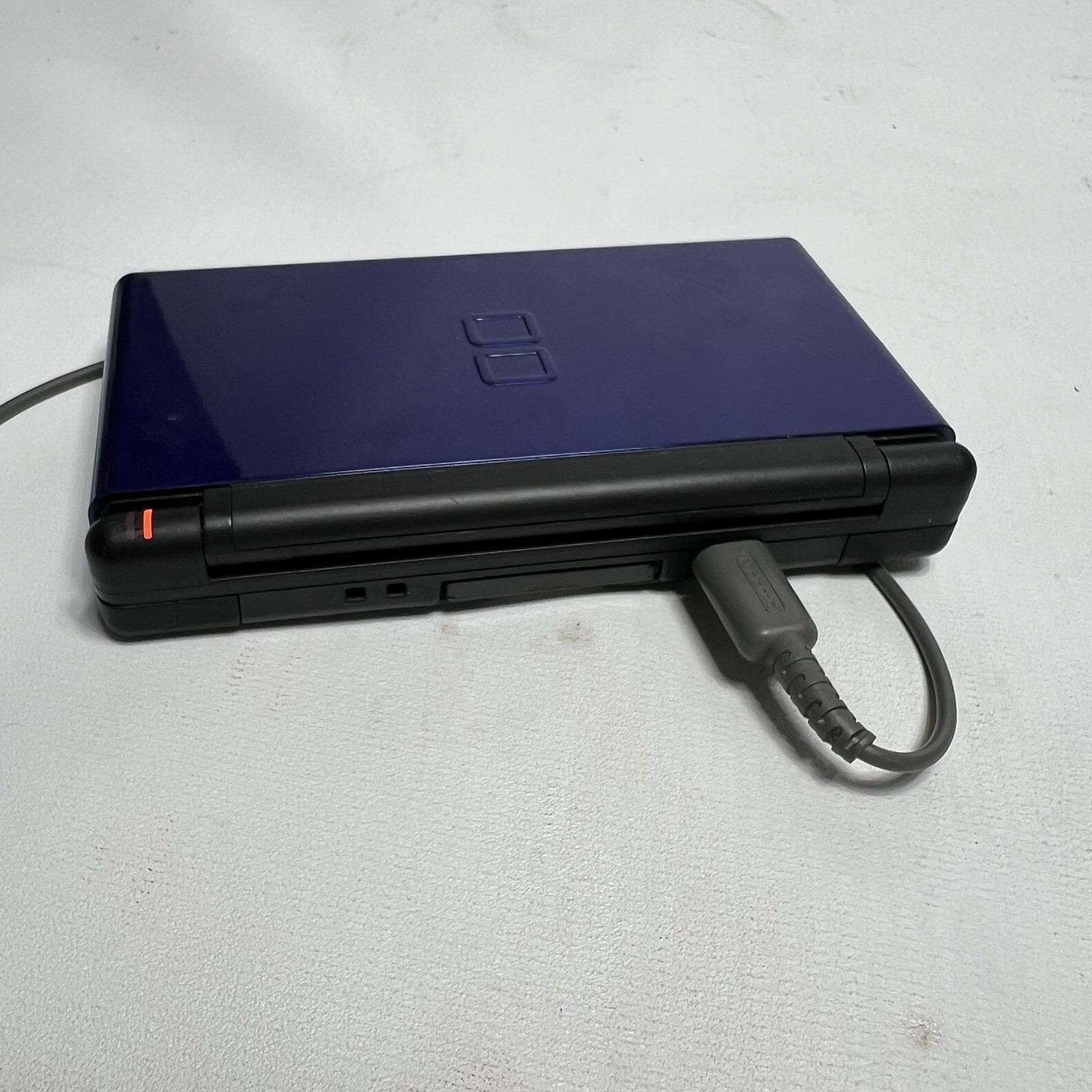 Nintendo DS Lite Blue USG-001 2006 OG Charger, Pen Included Small Crack On Hinge