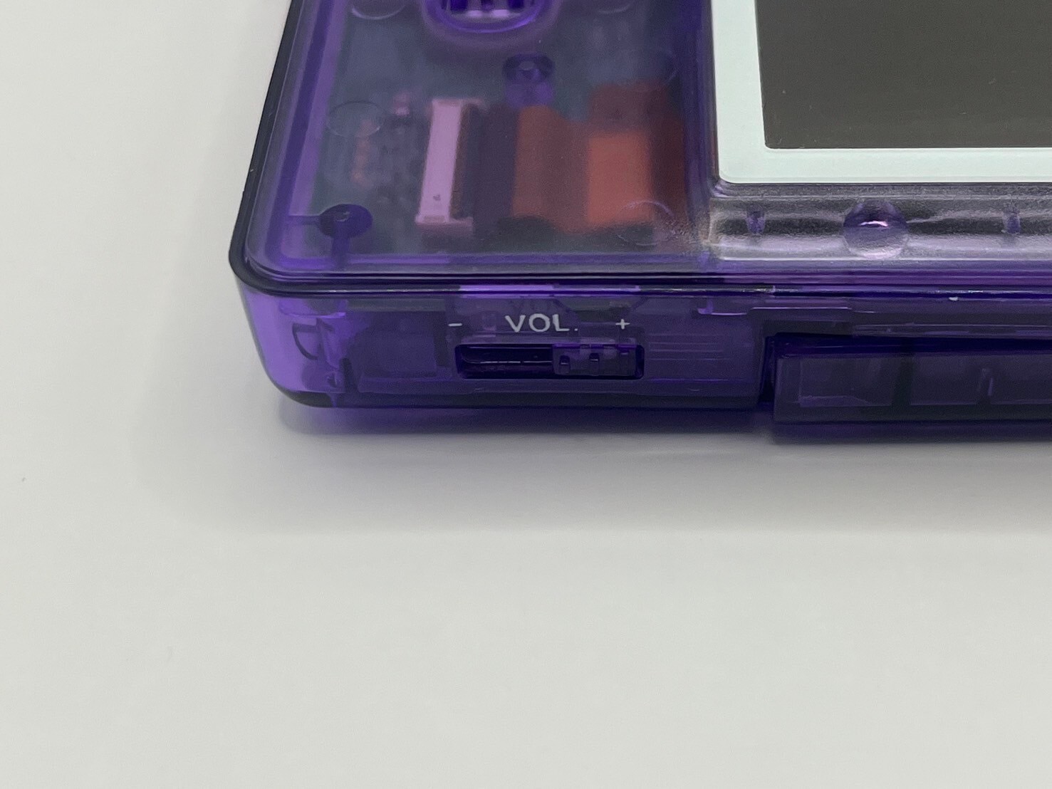 Nintendo DS Lite Console Purple Custom Transparent Clear w/ Stylus & Charger