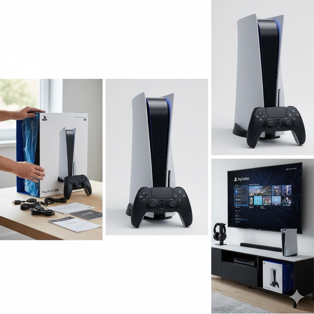 Sony PlayStation Pro Home Console Wi-Fi Blu-Ray HDMI USB Controller Box
