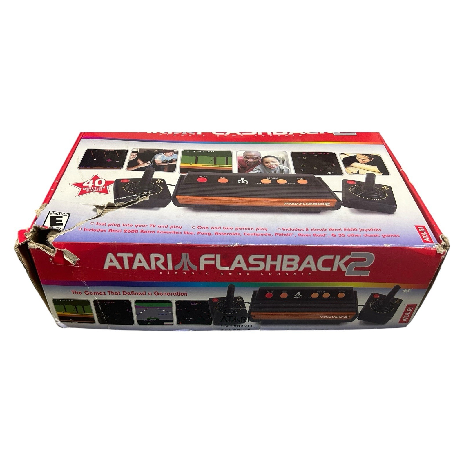 Atari Flashback 2 Classic Game Console complete w/ 40 Built-In Games CIB Tested