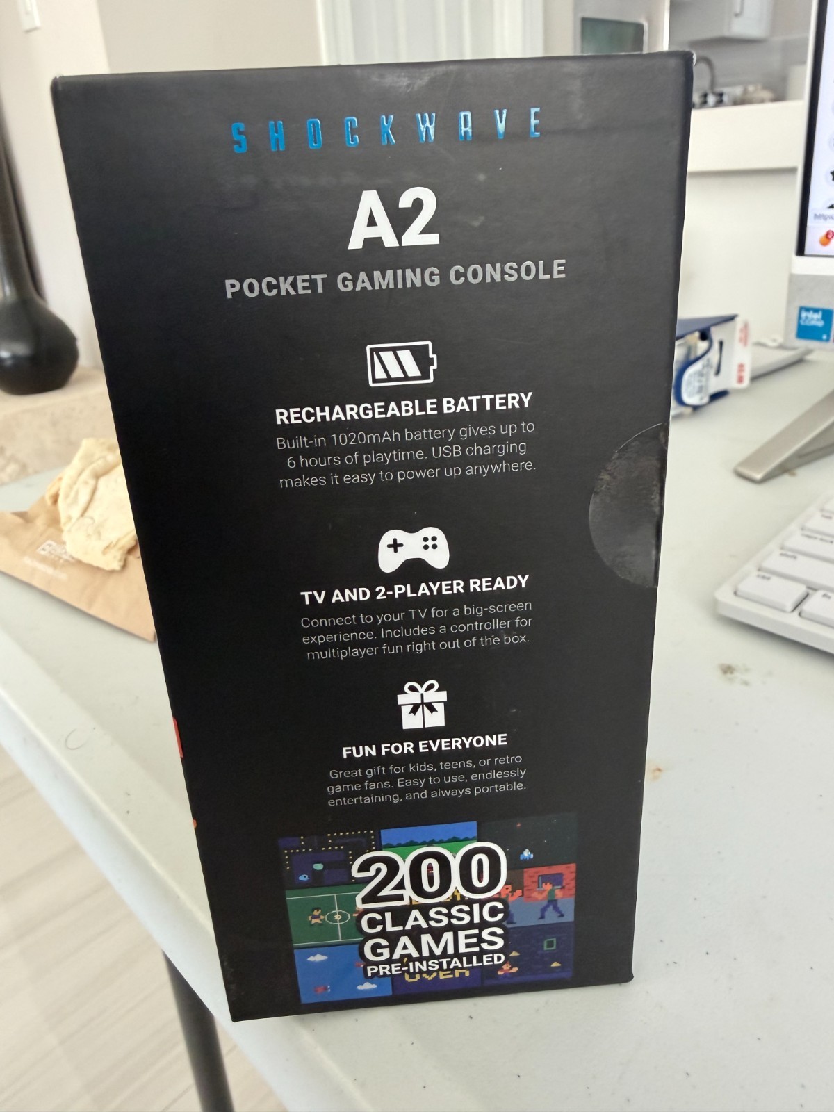 A2 Pocket Gaming Console with 200 Classic Games Pre Installed Ready to Play