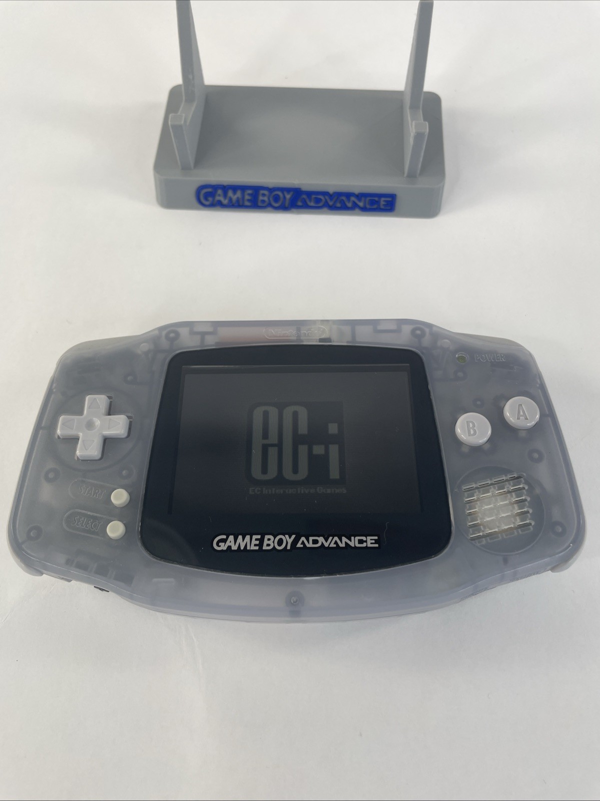 Nintendo Game Boy Advance Console System – Glacier TESTED W 3D Printed Stand