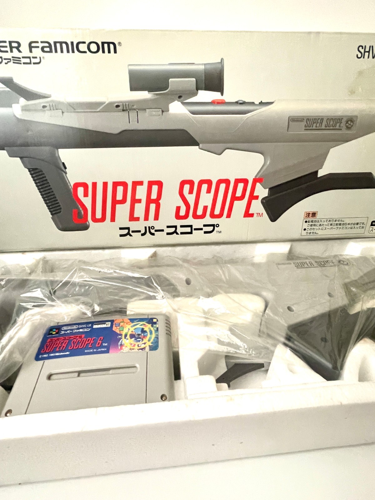Nintendo Super Famicom Super Scope 6 SHVC-SSA Boxed Scope Controller SFC Game