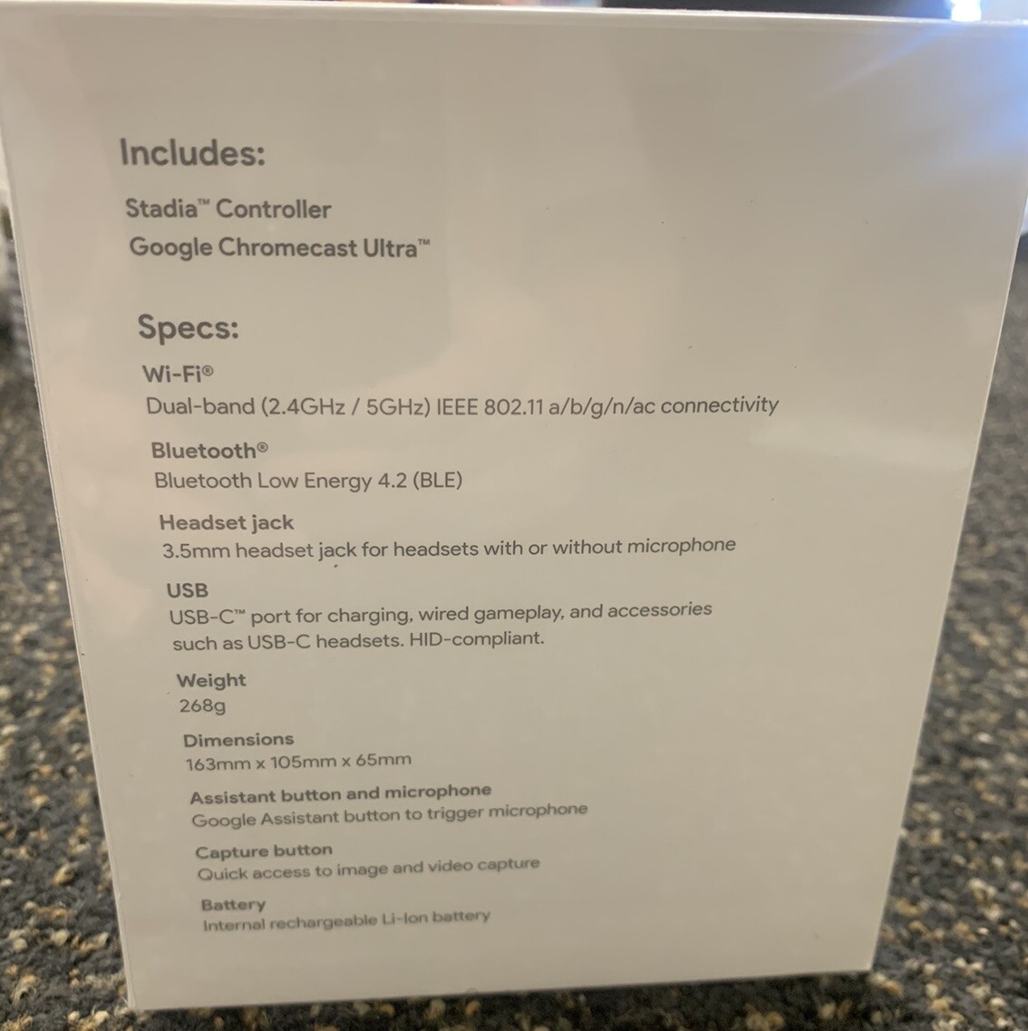 Google Stadia Premiere Edition Controller Bundle+Chromecast Ultra *NEW/SEALED*