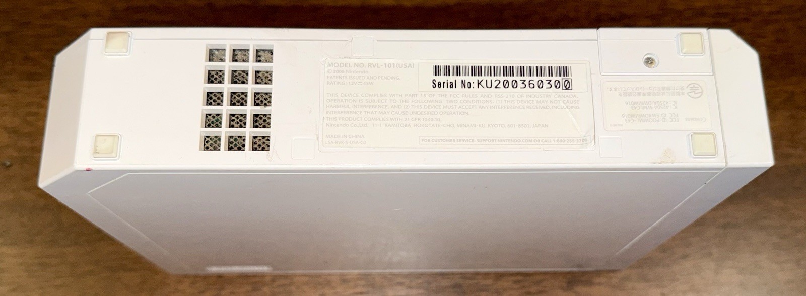 Nintendo Wii Console ONLY RVL-101 Wii Console – White TESTED WORKS GREAT!