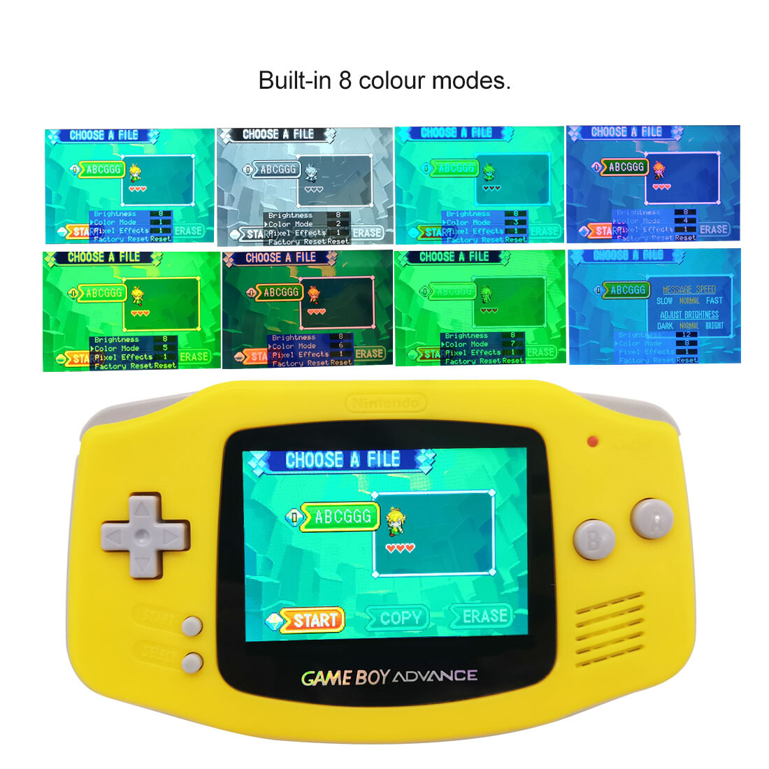 GameBoy Advance V5 IPS Screen Backlight Kits Cut-free shell NO SOLDER