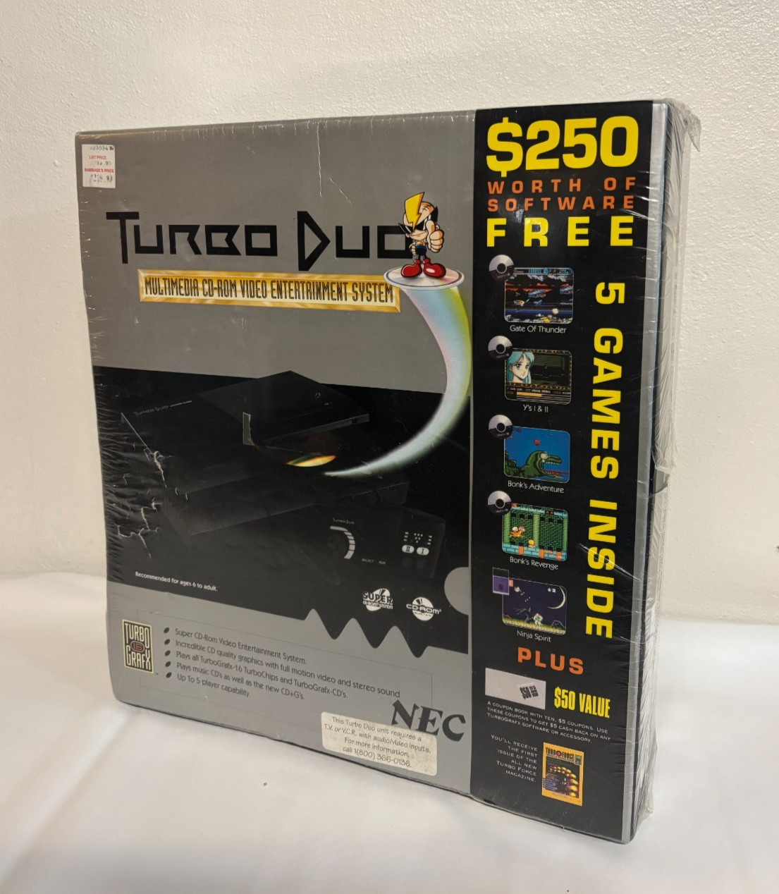 Factory Sealed NEC Turbo Duo TurboGrafx-16 Console NEW in Box Bundle Pack Rare