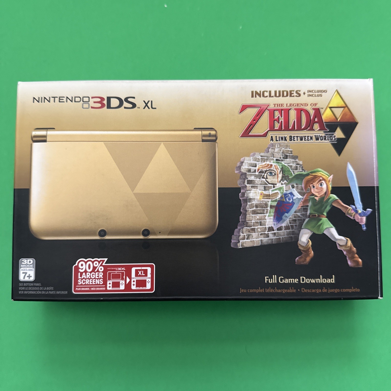 BOX ONLY Nintendo 3DS XL Limited Edition Zelda A Link Between Worlds