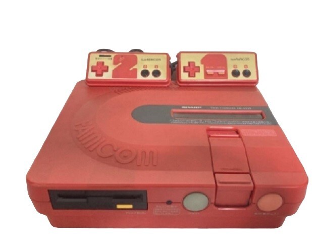 Twin Famicom AN-500R Red Console only Teste Ｐrecious rare