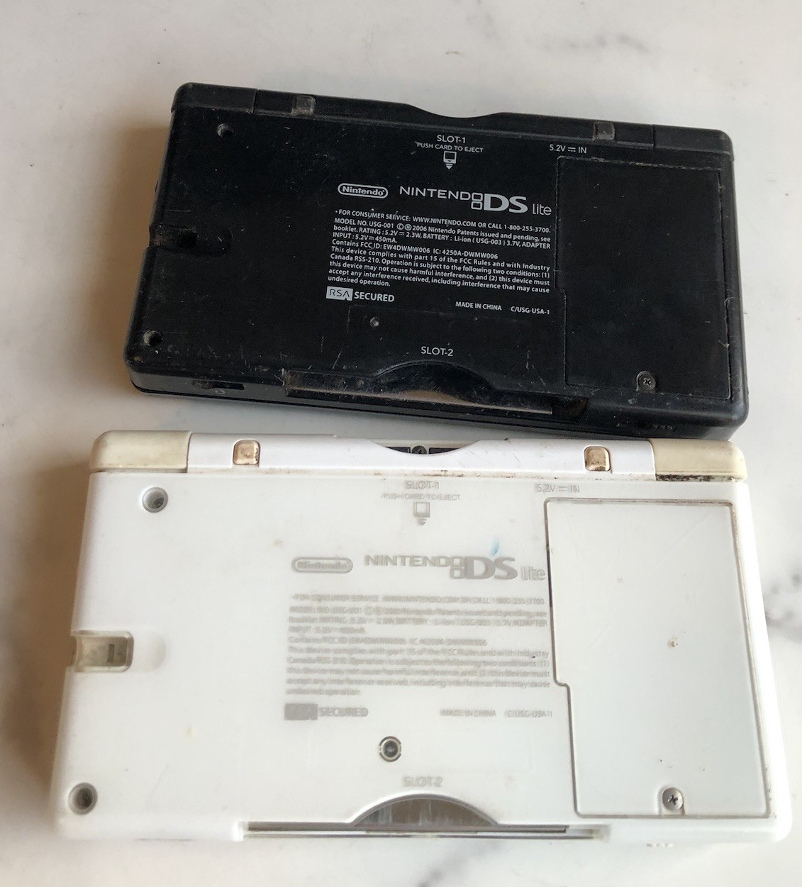 For parts Not Working 2 Nintendo DS Lite Handheld Consoles ONLY