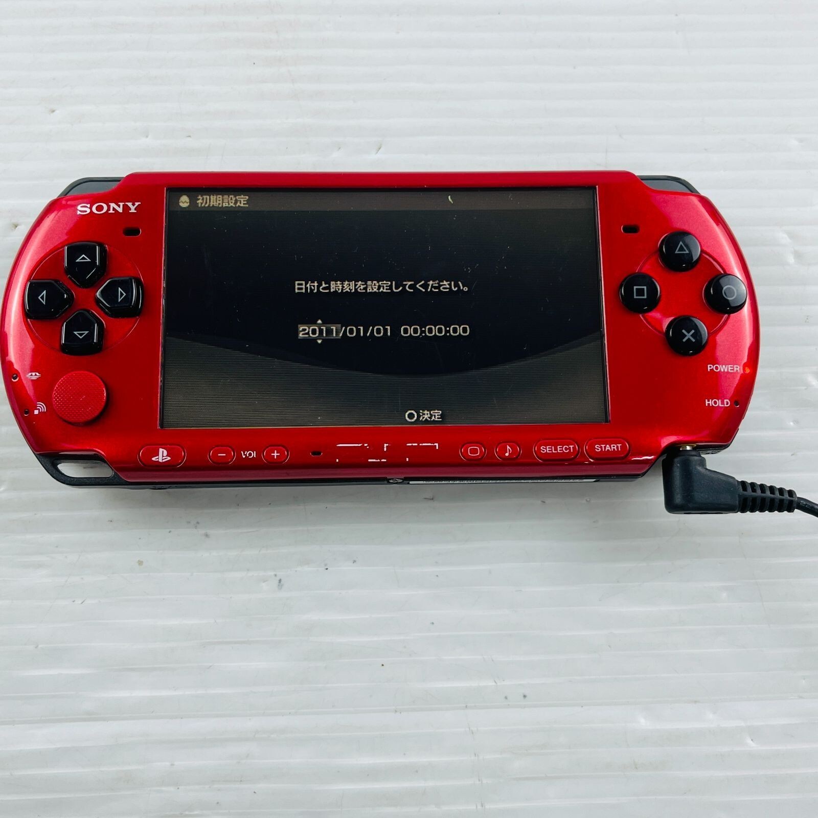 PSP 3000 Value Pack Red & Black with case box Japan Game Console Tested Working