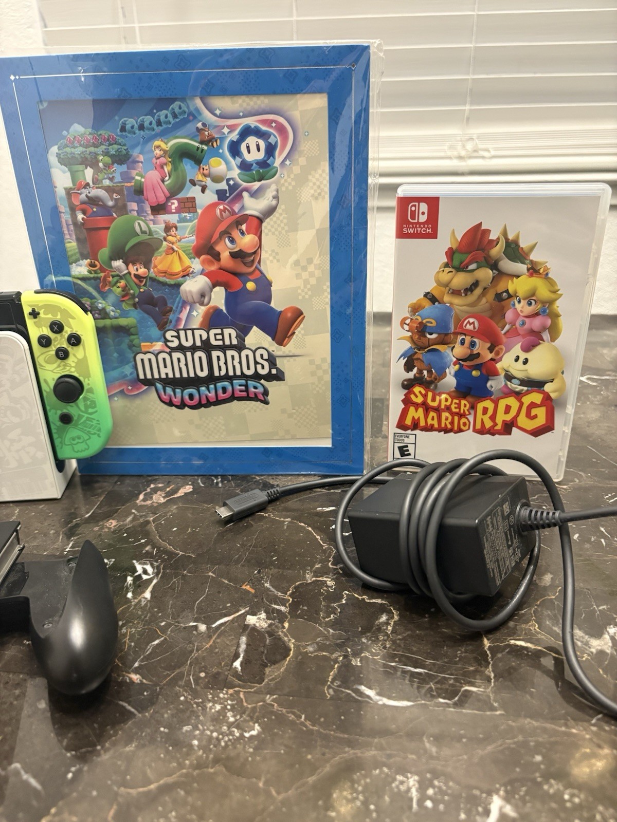 Nintendo Switch OLED Splatoon 3 Edition Bundle With Mario Bros Wonder & More