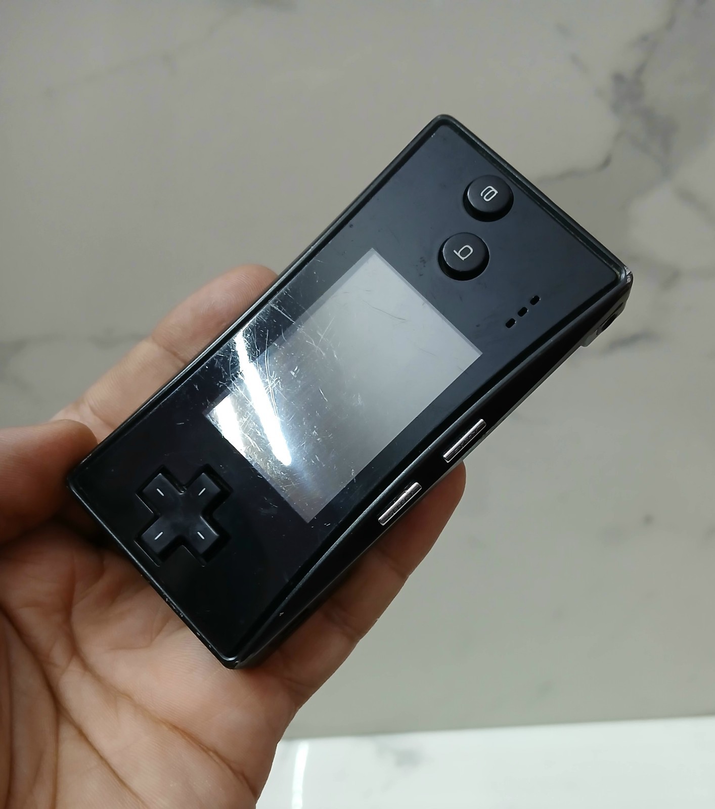 Nintendo Game Boy Micro Handheld Console Black OXY-001 With 6 Authentic Games