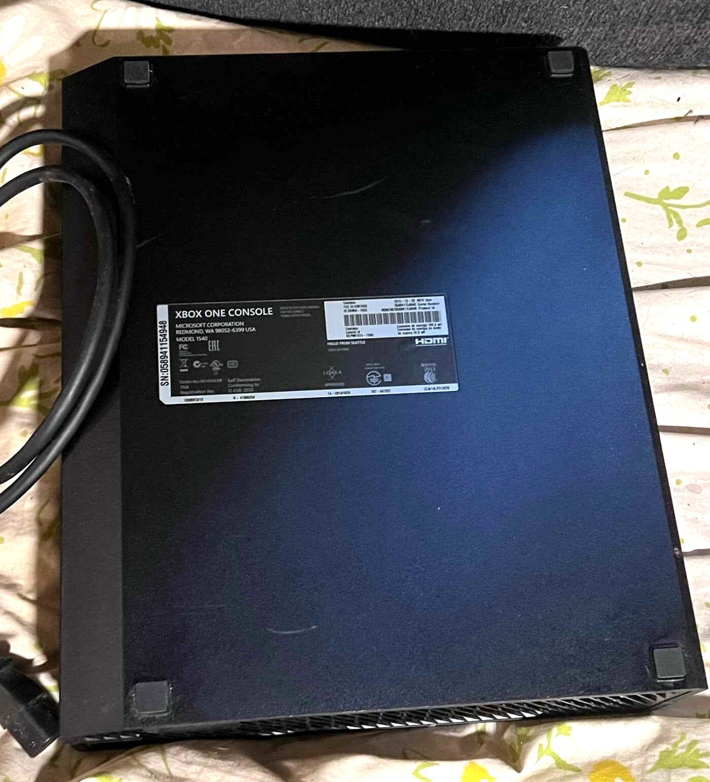 Microsoft Xbox One Console Only Black PARTS OR REPAIR –
