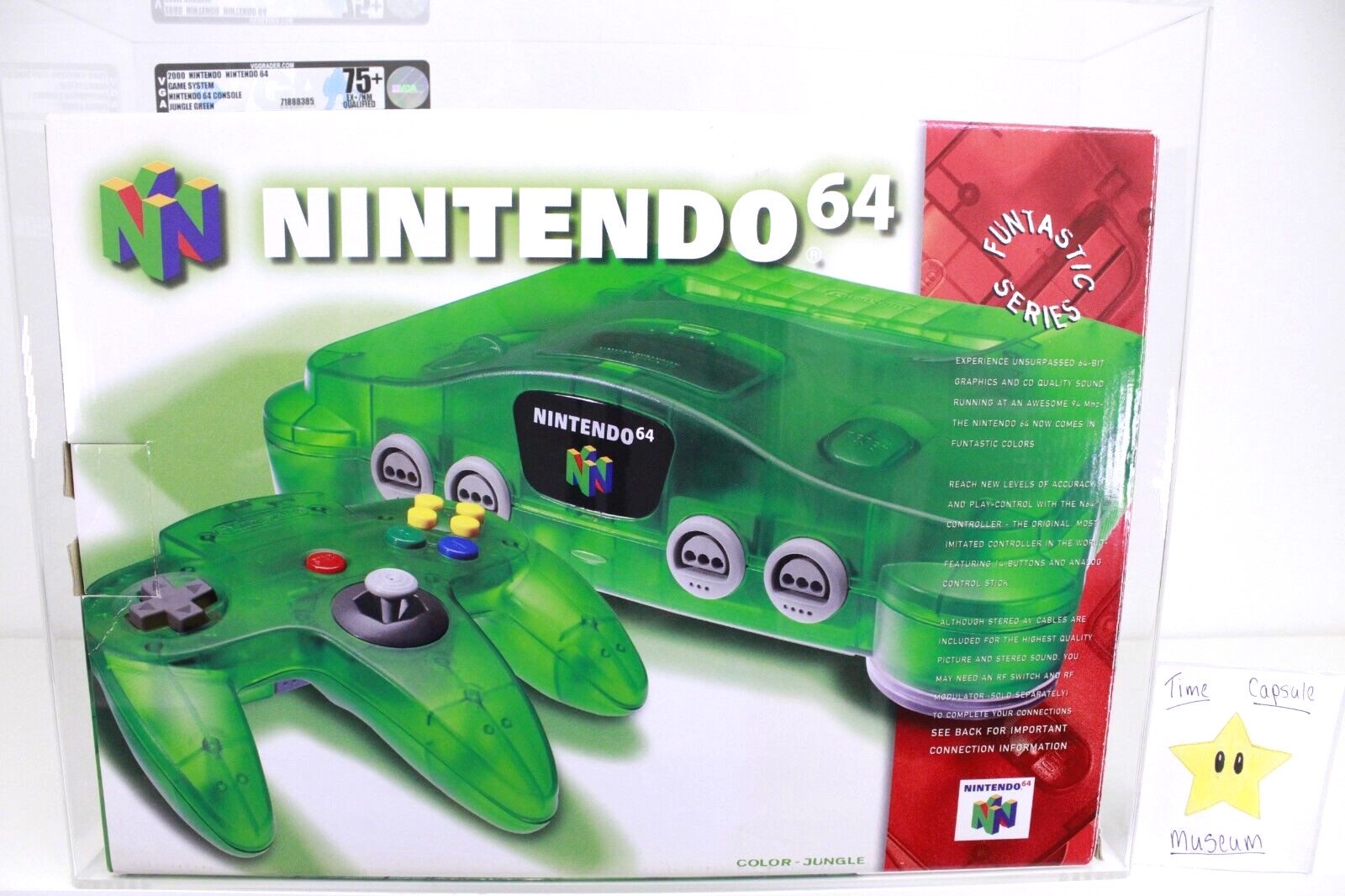 Nintendo 64 Jungle Green New N64 Console System VGA WATA Grade 75+ Qualified