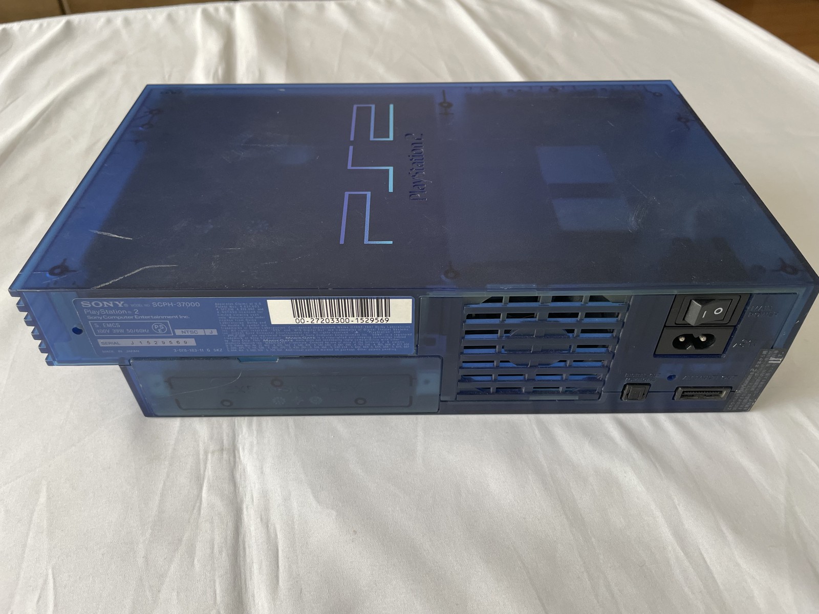 SONY PS2 PlayStation2 SCPH-37000 Ocean Blue Console Controller Tested #126 z#123