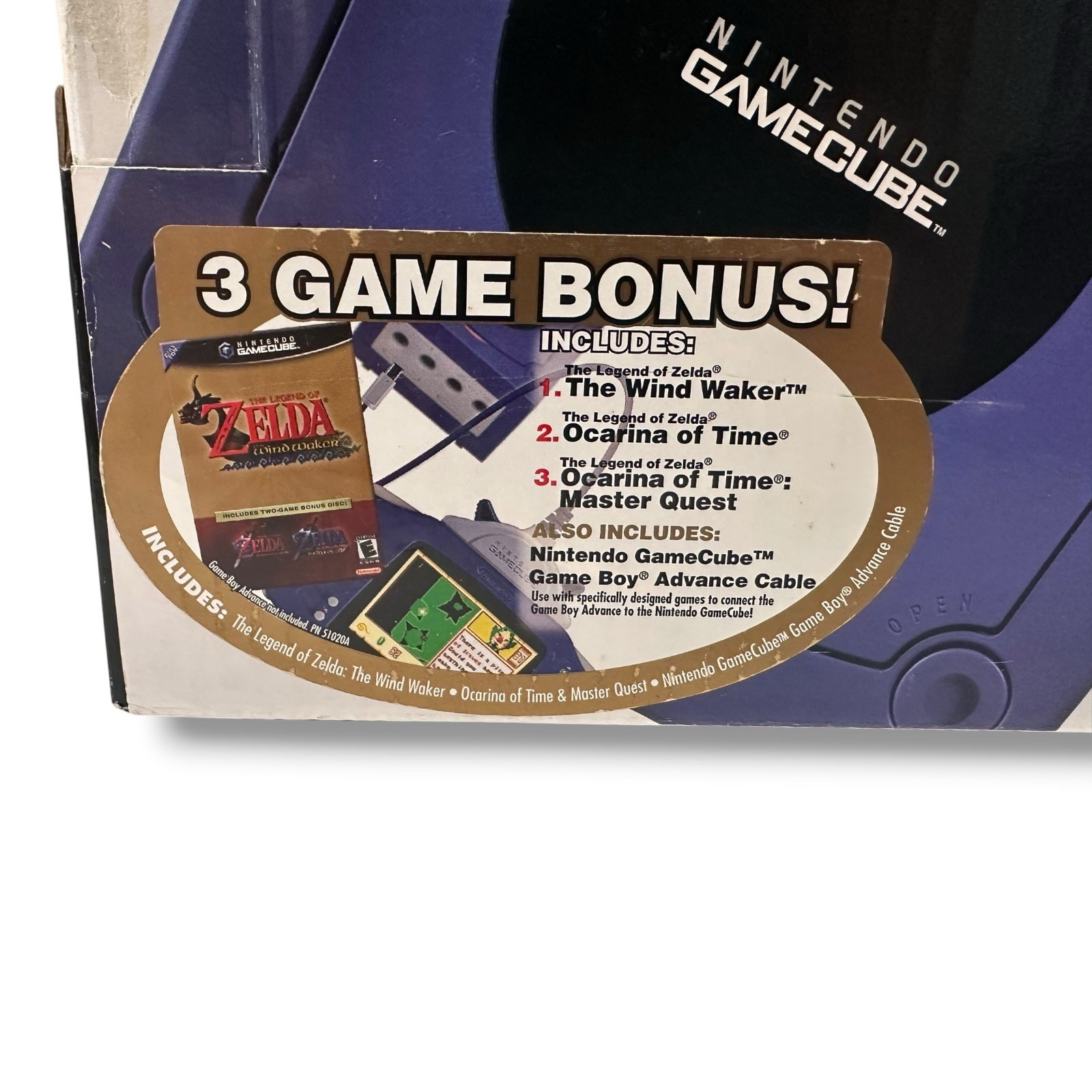 2003 Nintendo Gamecube Indigo Zelda Wind Waker Ocarina Console Box Variant RARE