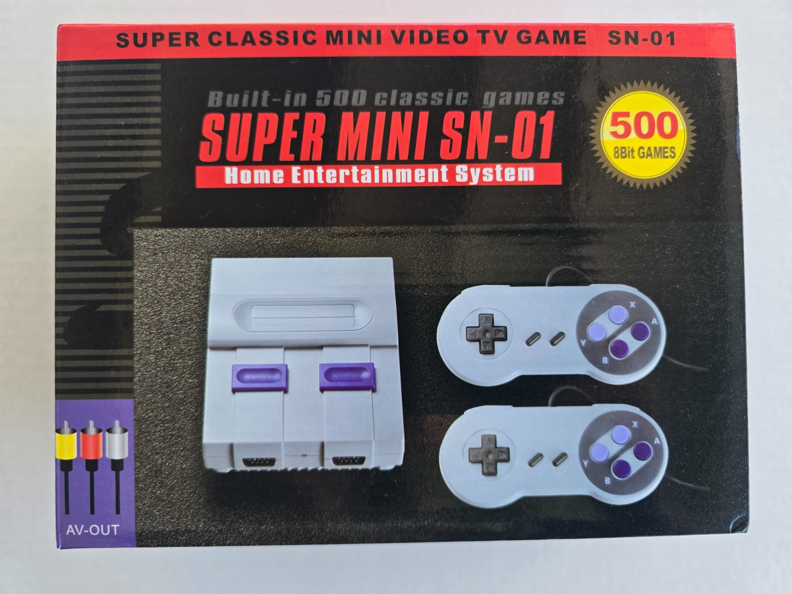 Super Mini SN-01 Classic Video Game Console Built-in 500 games, Two Players NEW!
