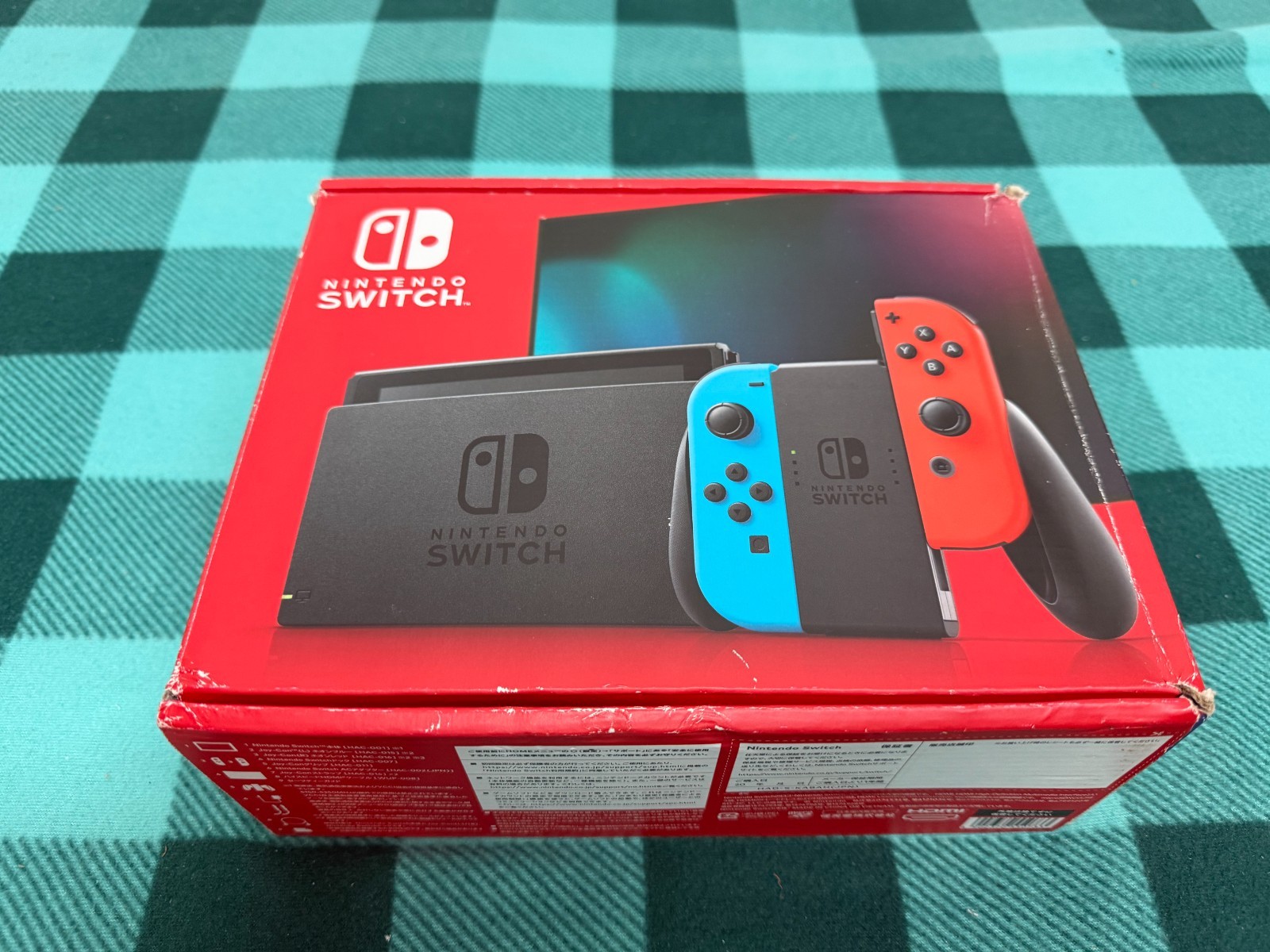 Nintendo Switch with Neon Blue and Neon Red Joy-Con (HAC-001-01; JAPAN)