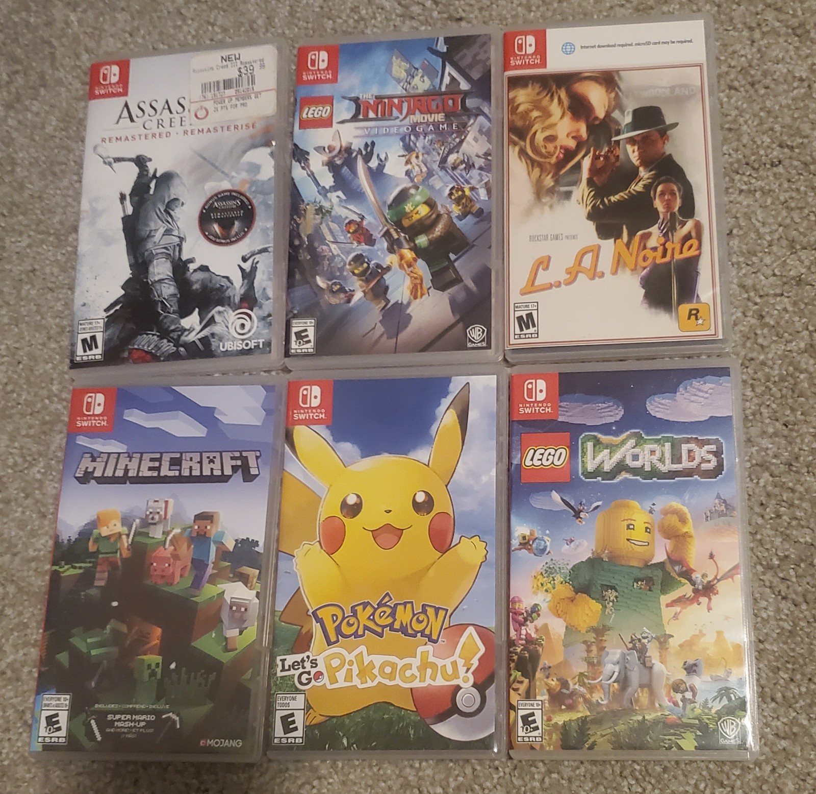 nintendo switch games and accessories