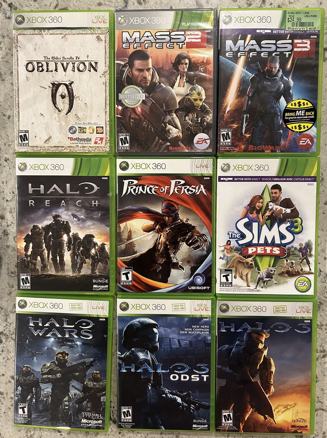Microsoft Xbox 360 Pro System Bundle 60GB White Console Comes With 9 Games! WOW!