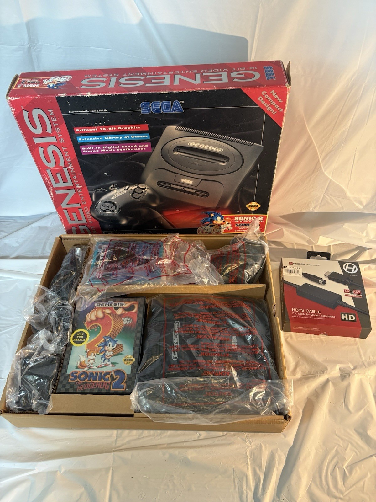 1992 SEGA GENESIS 16-BIT Video Entertainment System Original Box OEM POSTERS