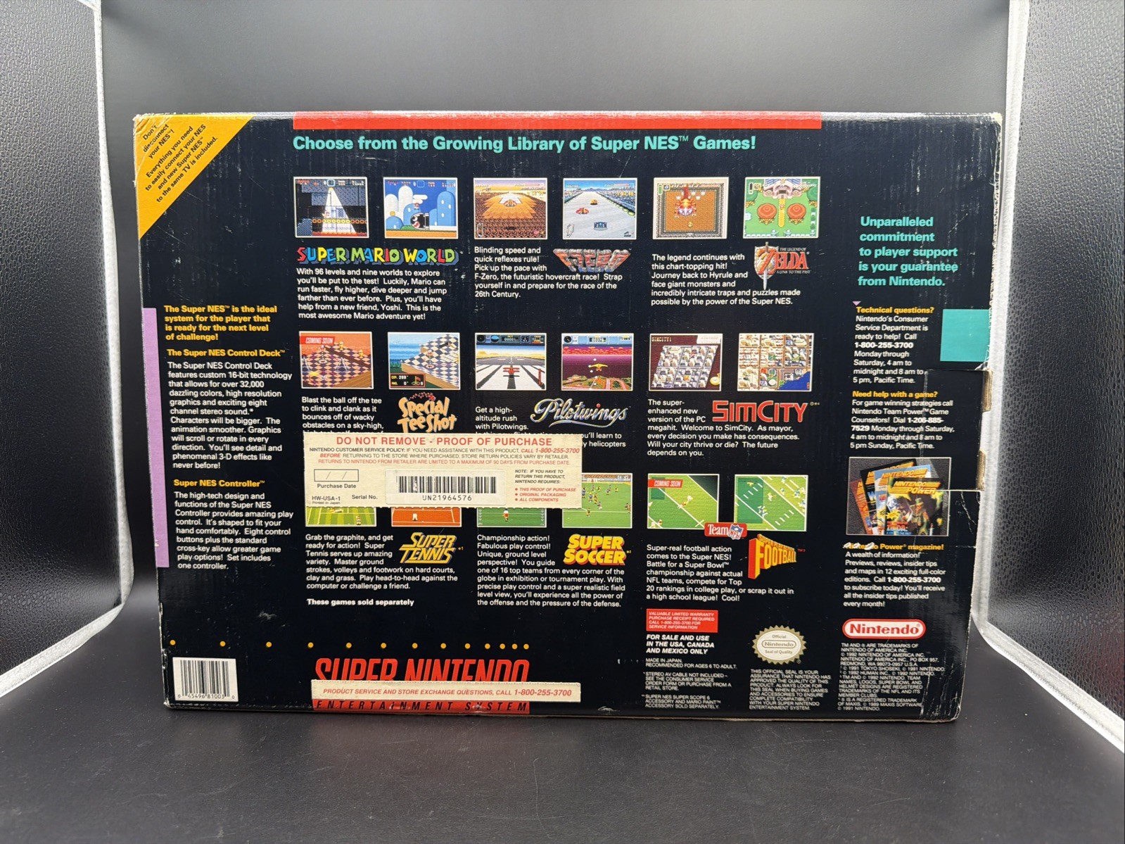 SNES Super Nintendo Control Set Console Complete CIB Tested/Working! Fast Ship