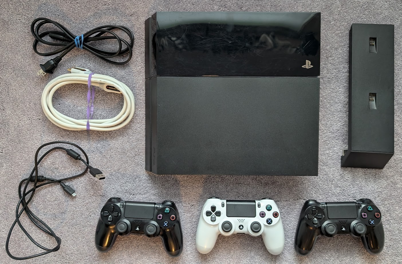 PlayStation 4 Slim 500GB Console Bundle Controllers Video Game System PS4 Dual