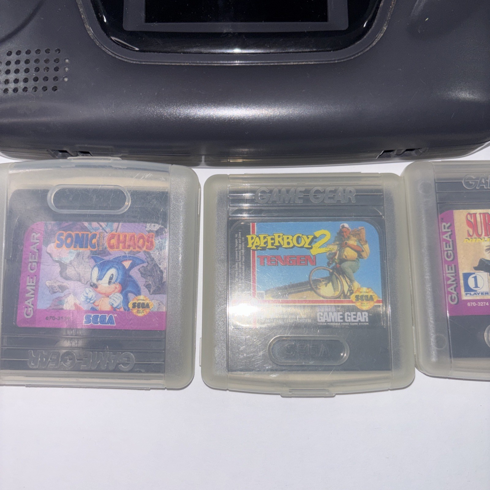 sega game gear bundle 4 Games And Accessories Working