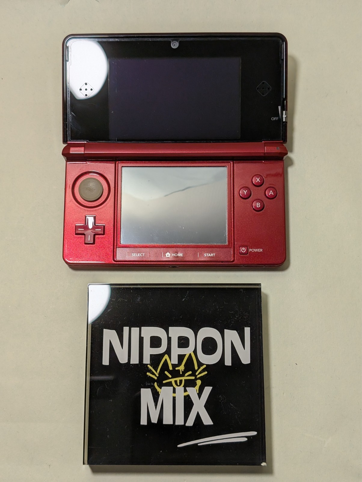 Nintendo 3DS Console Japan Ver Flare Red For Parts As-Is JUNK NTSC-J Region-Lock