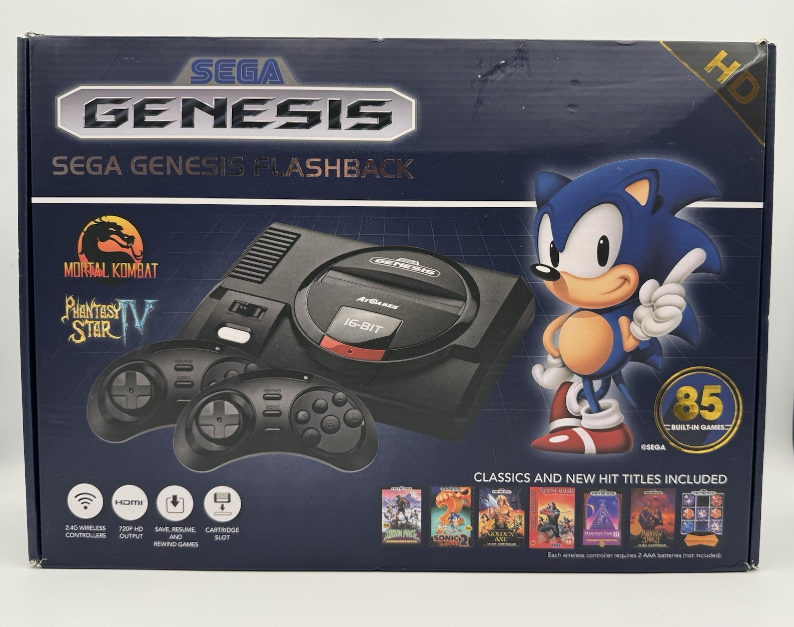 Sega Genesis Flashback Game Console HD 85 Games Included – Tested Works