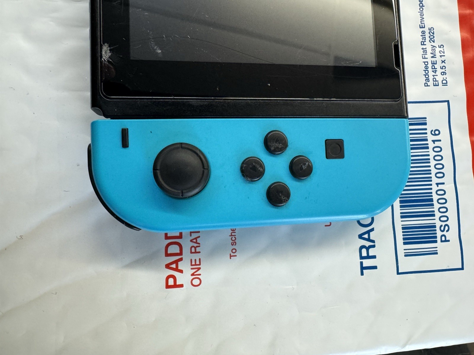 Nintendo Switch V2 Console Only HAC-001-01 Black | Cracked Screen Protector
