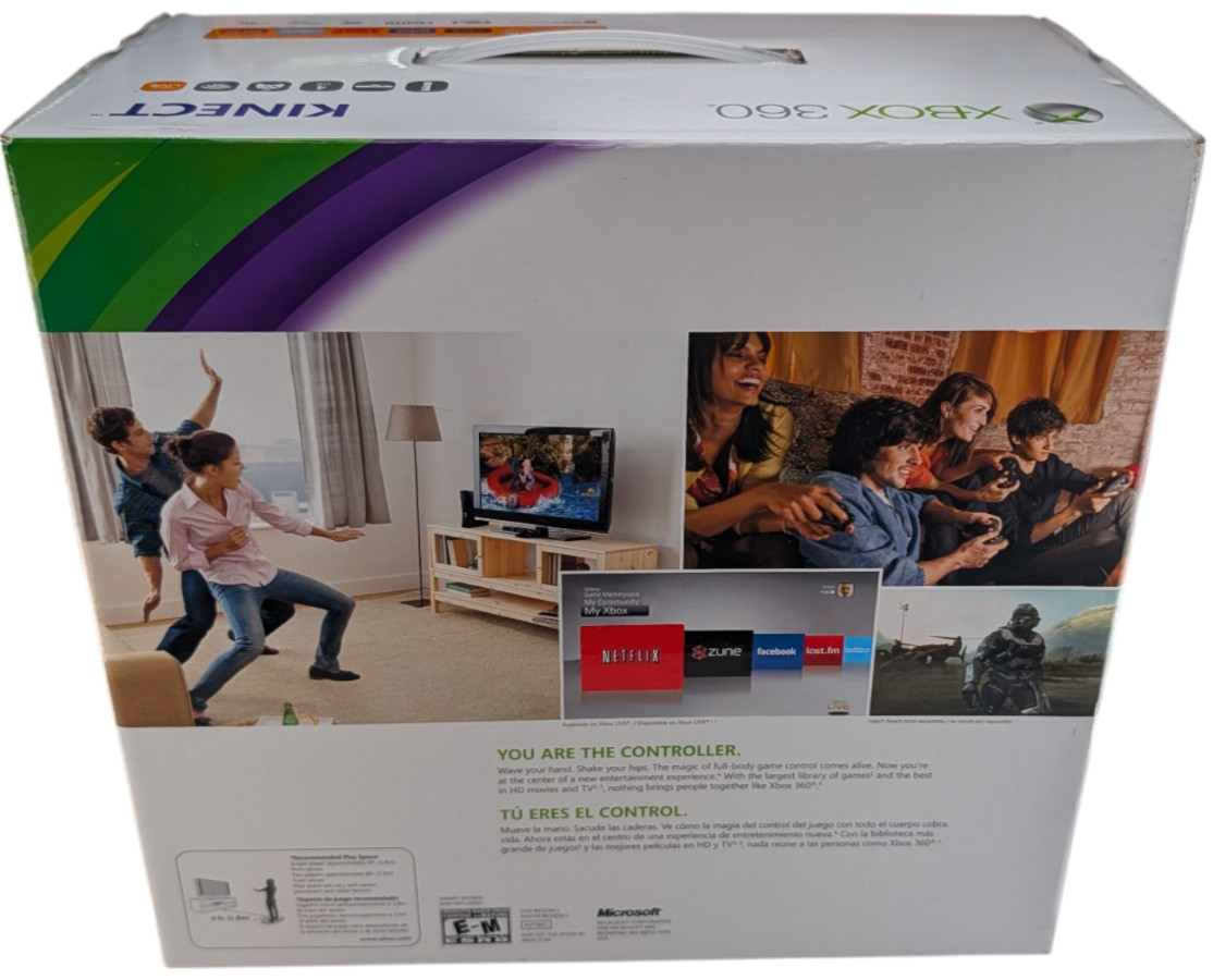 Microsoft Xbox 360 S 4GB Kinect Bundle Model 1439 1414 Boxed Tested
