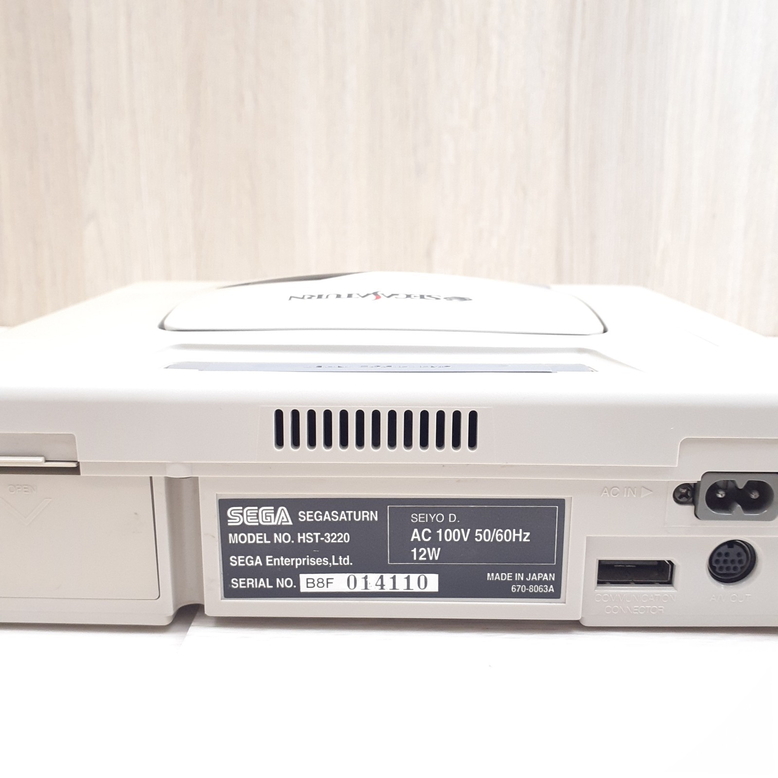 Sega Saturn Console Bundle w/ 2 Controllers 8 Games Tested Japan White HST-3220