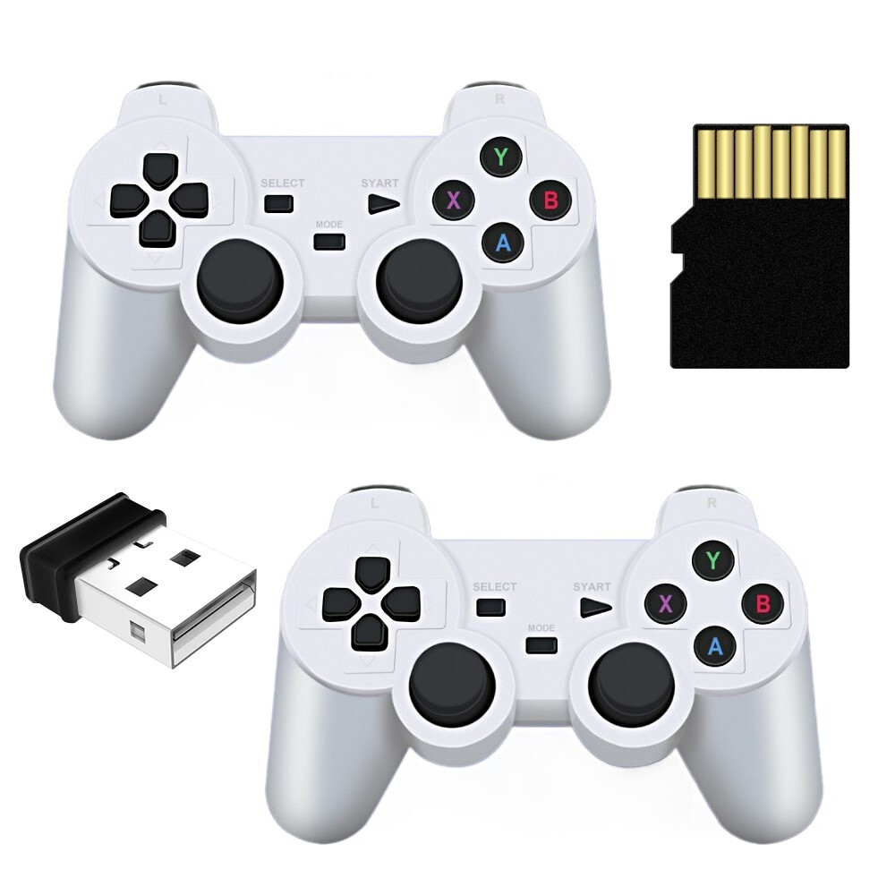 Essential Durable Compact 2x Wireless Game Controllers 2.4G Receiver 64G TF Card