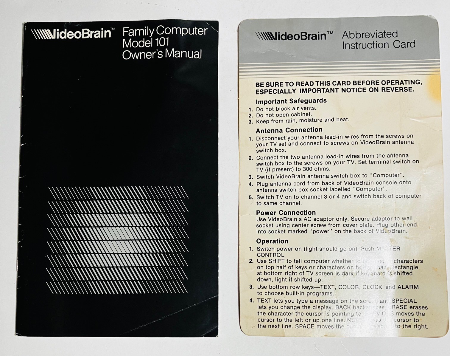 Video Brain Family Computer 101 Console Vintage 1977 – 2 Controllers, 2 Games
