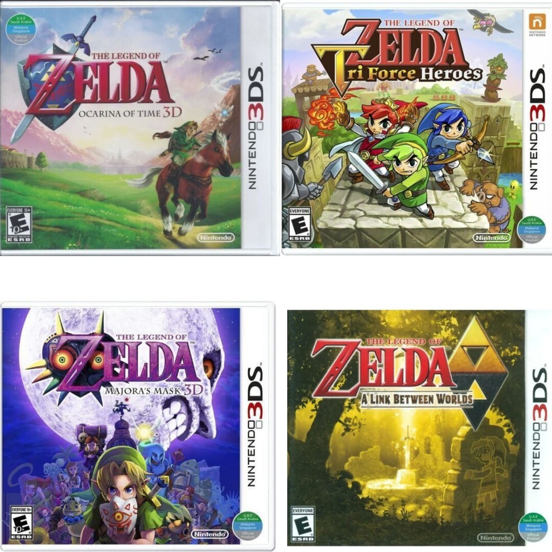 The Legend of Zelda 3DS Ocarina + Majora’s + Tri Force + Link New Bundle Special