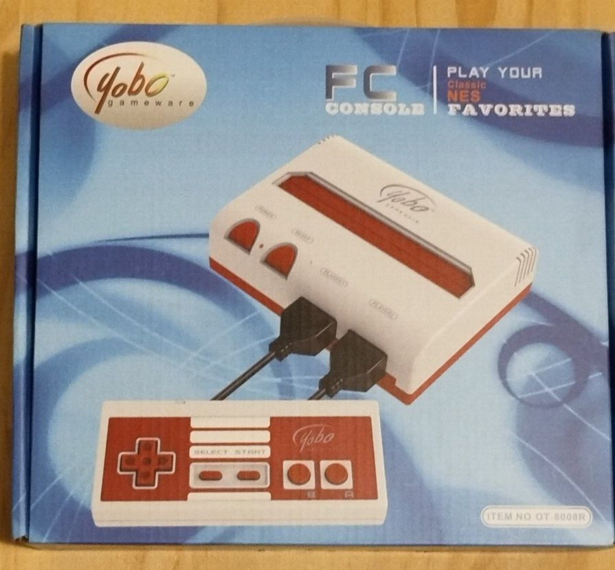 NEW Red & White Yobo Fc Video Game System to play NES 8 Bit Nintendo Games