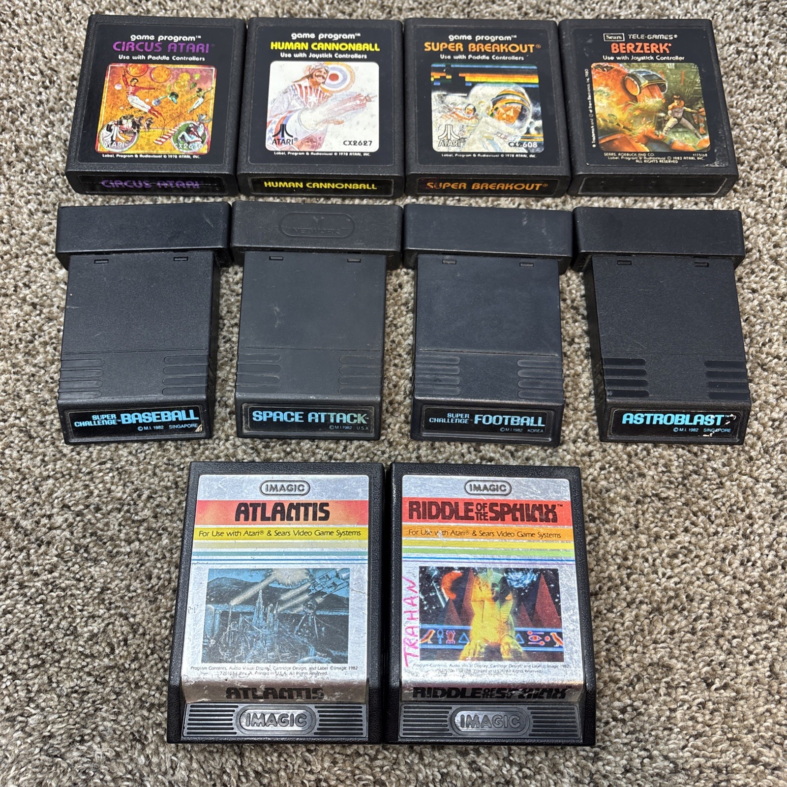 Atari 2600 System Bundle with Console, 30 Games, Joystick, Paddles, and More LOT