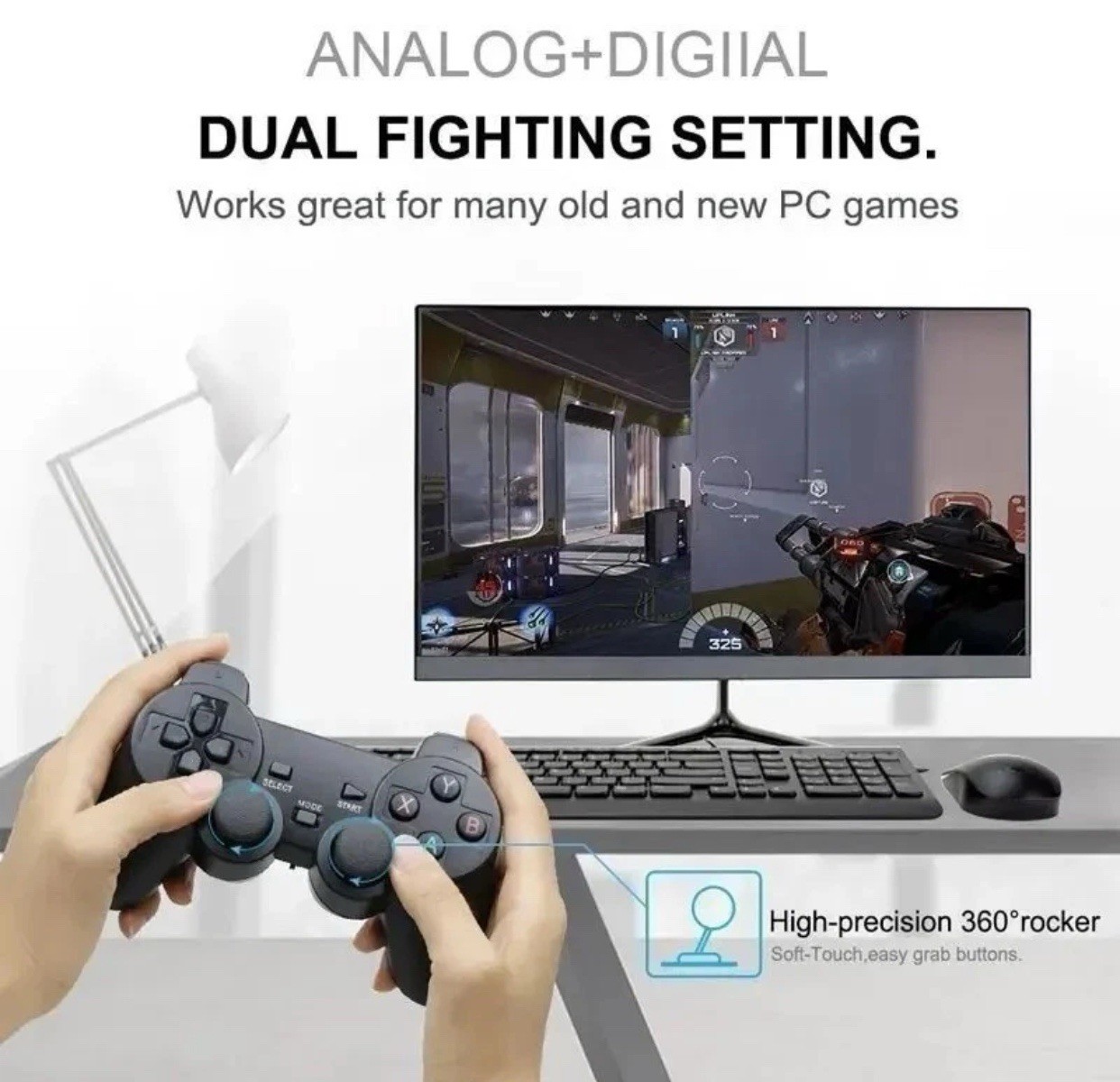 Wireless 2.4G Gamepad Controller USB Joystick for PC Android TV Game Box