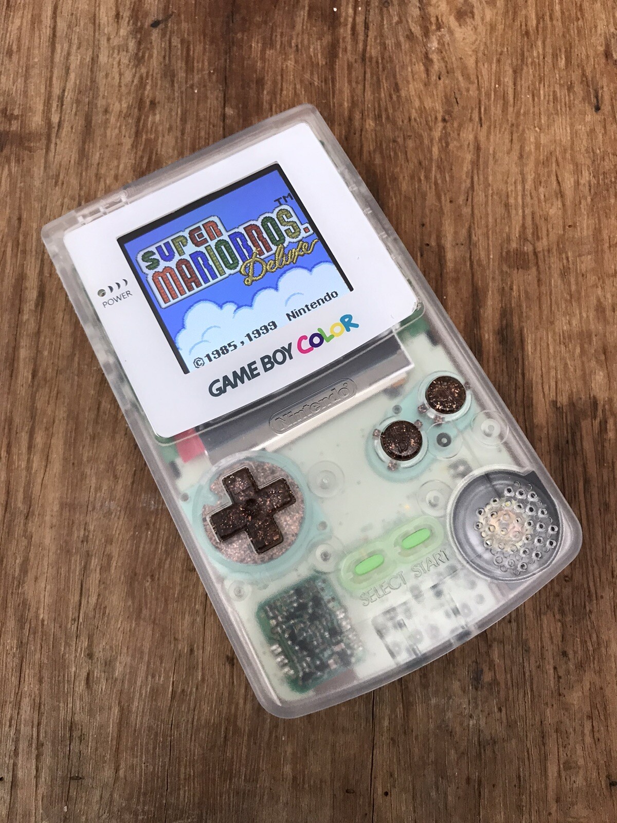 Nintendo Gameboy Colour Color Clear Bronze Game Console IPS V2 GBC Backlit