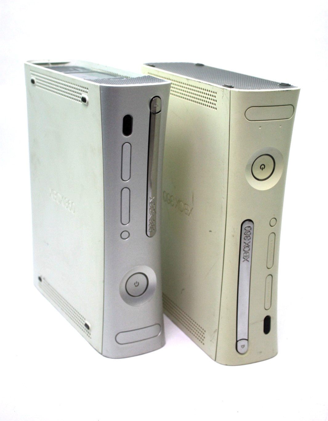 Lot of 2 Xbox 360 Units White Playing Games Various Issues As is