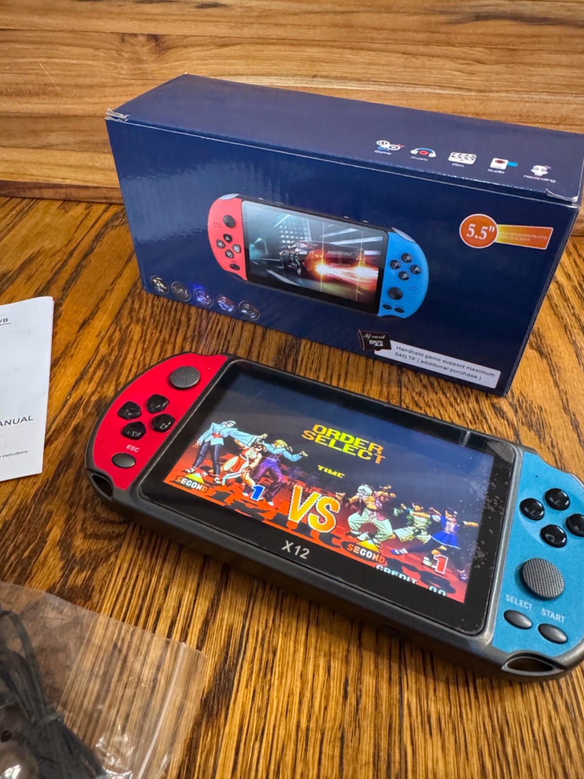 World of Entertainment X12 Portable Mini Video Game Player 5.5 Inch IPS Screen