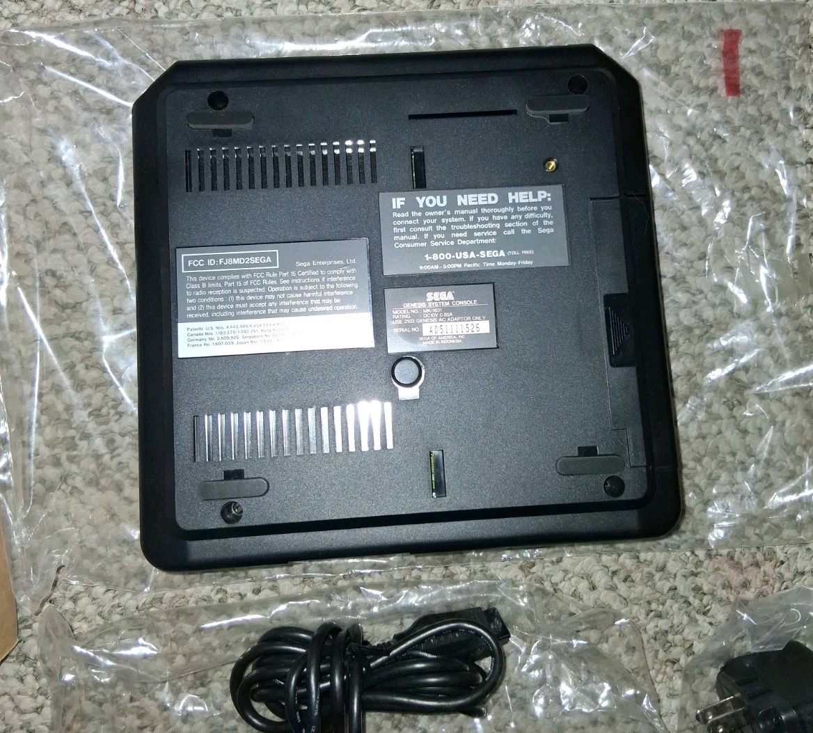 Sega Genesis Core System Complete With Box Very Clean Vintage
