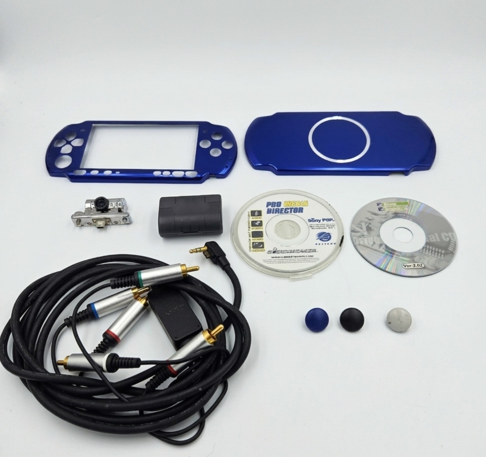 Sony PSP-2001 Darth Vader Console Bundle + Movies Game Charger Memory Card WORKS