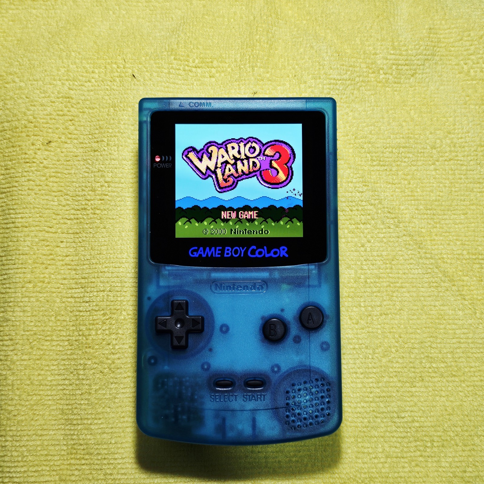 Nintendo Game Boy Color Clear Blue+ AMOLED Touch Screen +USB-C Charging