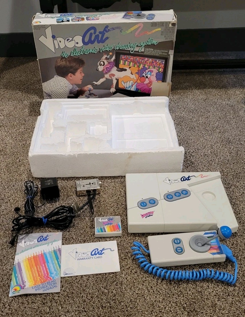 Vintage LJN Video Art Video Game Console Model 7141 CIB WORKS Complete In Box N1